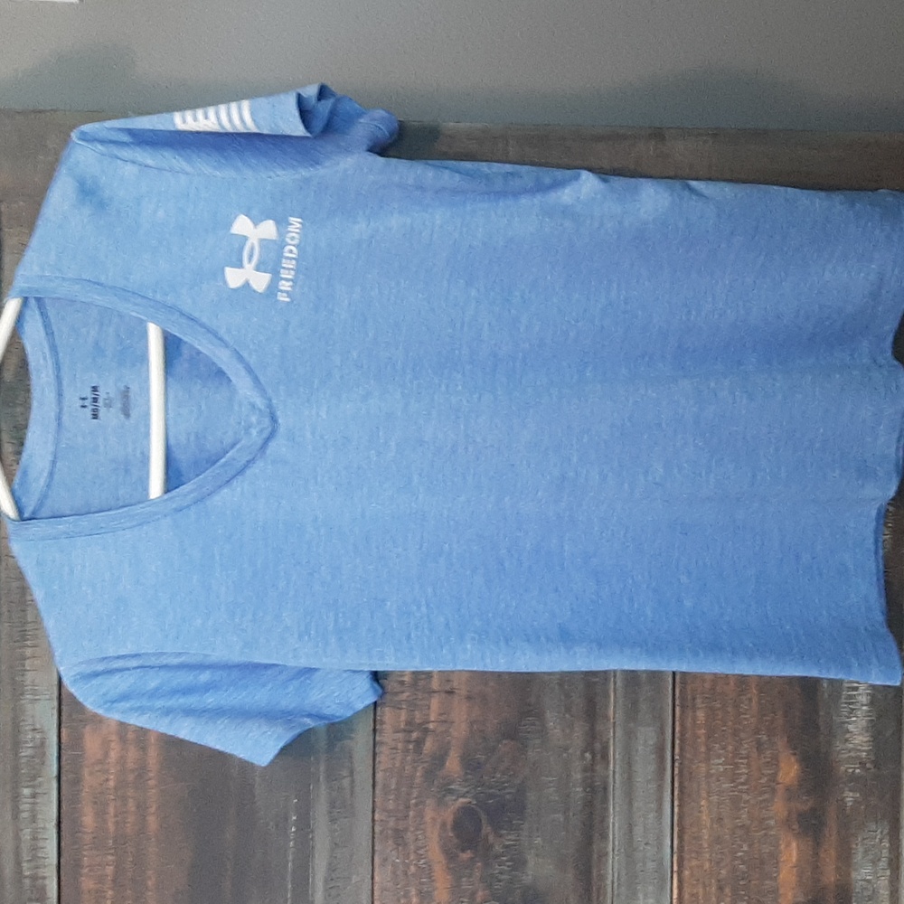 Under Armour Light Blue V-Neck Tee